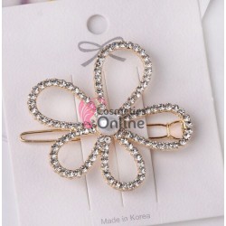 Clema pentru par metalica AGF018BB - Auriu cu perla